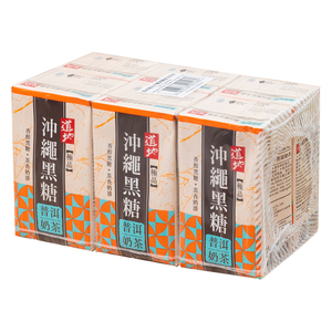 香港进口道地冲绳黑糖普洱奶茶250ml*6盒装早餐小包装即饮奶茶