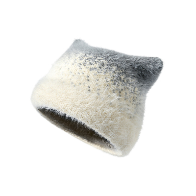 粉色猫耳朵帽子女秋冬季可爱毛绒