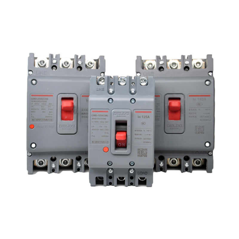 德力西CDM3空气开关3P4P塑壳断路器空开100A125A250A400A三相380V