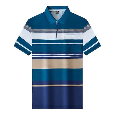 商务休闲男装中年翻领宽松型色块