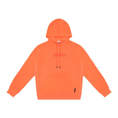 XPX 周柏豪 GARMENT DYE HOODIE IN ORANGE 刺绣染色连帽卫衣