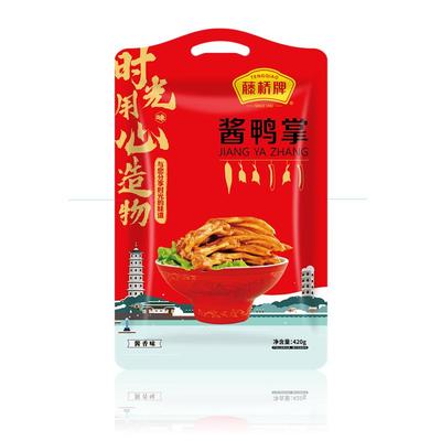 藤桥牌浙江温州卤味鸭爪酱香香辣