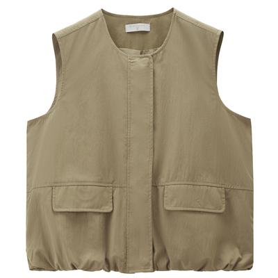 Giordano圆领戴盖口袋马甲