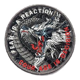 WARCHIEF酋长新品龙啸灰战斗臂章士气章百搭战术魔术贴章时尚贴