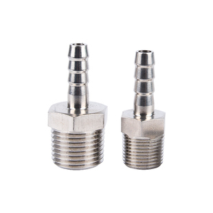 不锈钢304宝塔接头六角皮管外丝接头变径皮接水管软管皮插竹节