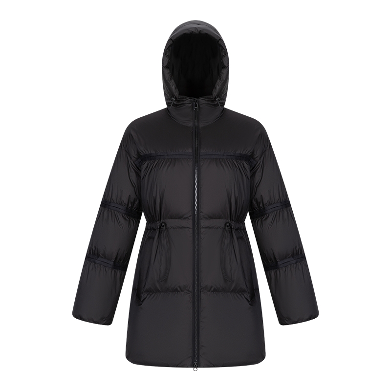 【鹅绒】艾莱依奥莱鹅绒羽绒服长短款收腰时尚连帽冬季外套女保暖