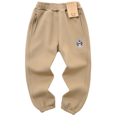 一体绒加厚儿童休闲运动裤秋冬款