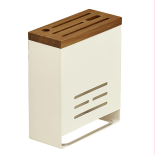 胡桃木免打孔厨房菜刀架上墙刀架置物架2025新款刀具收纳架壁挂式