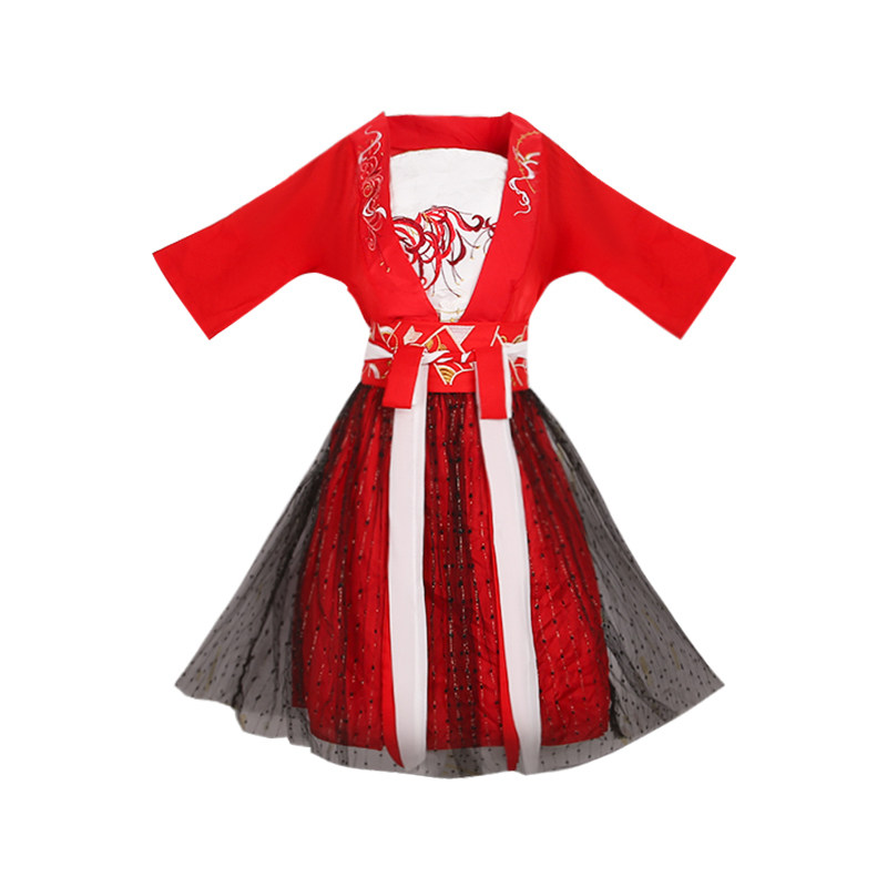 sing女团倾杯舞蹈演出服寄明月舞蹈短裙彼岸花汉服改良古装汉元素