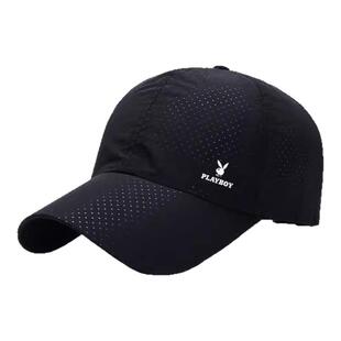 花花公子帽子男款棒球帽镂空新款防晒透气网帽太阳夏季遮阳鸭舌帽