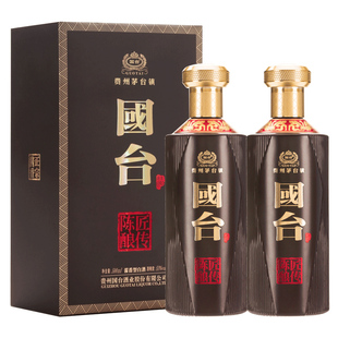 国台匠传陈酿酒酱香型53度500ml *2礼盒装大曲酱香型白酒