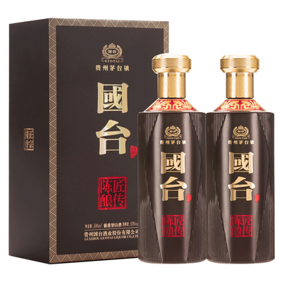 国台匠传陈酿酒酱香型53度500ml *2礼盒装大曲酱香型白酒