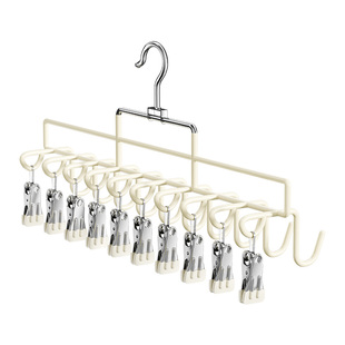 不锈钢多夹子袜子晾晒架家用内衣内裤神器衣架婴儿袜夹金属阳台