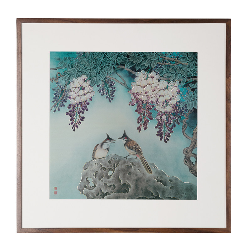 铜师傅《空幽浪漫》铜雕画