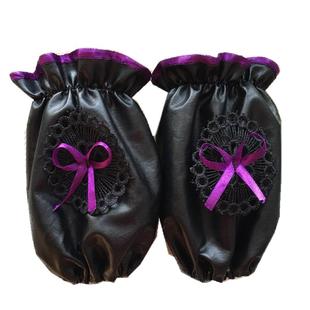 新款防水袖套中长款皮套袖男女短款清洁黑袖套秋冬办公室耐脏护袖