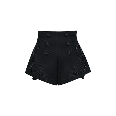 lefame东方花卉肌理感短裤