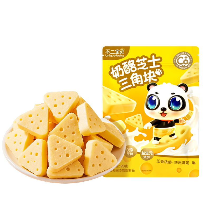 不二宝贝芝士三角奶酪块内蒙古搭婴幼儿童宝宝休闲小零食无添加A