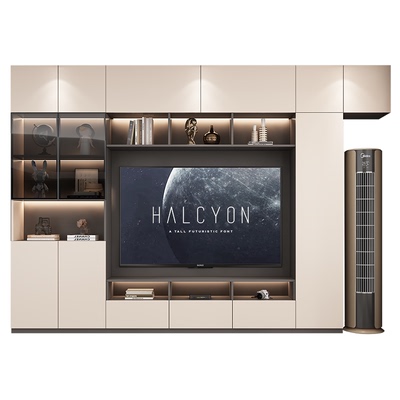 简约现代支持定制满墙电视柜