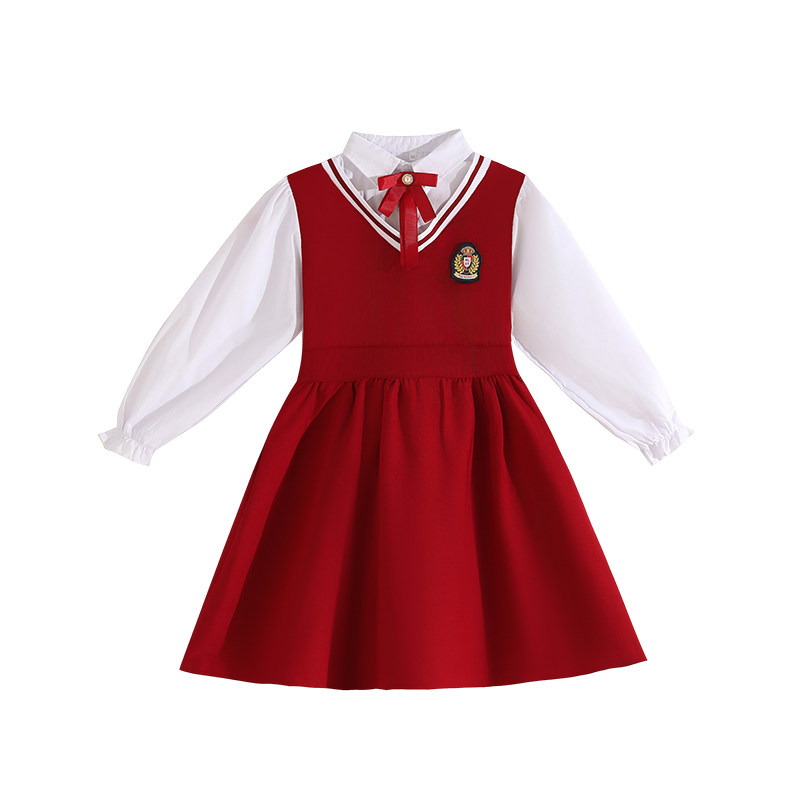 儿童合唱团演出服中小学生爱国朗诵演讲比赛表演服红色男女童礼服