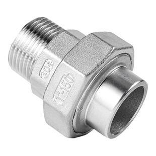 304不锈钢焊接外丝活接对焊油任外牙活结4分6分1寸水管接头配件