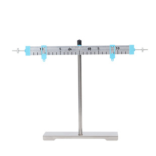 杠杆尺磁吸式底座木质杠杆及支架带挂钩刻度线铝合金尺子金属钩码组合钩码初中物理力学平衡磁性实验教学器材