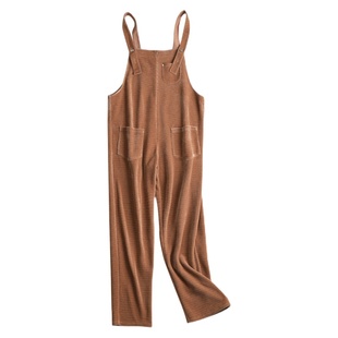 快乐屋孕妇背带裤时尚灯芯绒2026新款可调节宽松孕妇裤子冬装潮妈