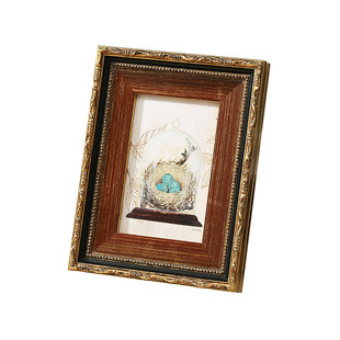 欧式实木复古相框摆台6 7 8 10 12寸创意怀旧奢华摆件照片框定制