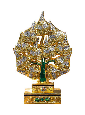 泰国菩提树叶桌面木质摆件东南亚