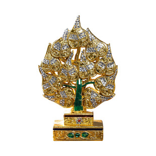 泰国菩提树叶桌面木质摆件东南亚风格家居装饰品茶室复古禅意摆设