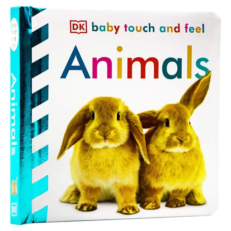 现货 DK触摸书 Baby Touch and Feel Animals 动物认知 英文原版绘本 0-3岁低幼儿童英语启蒙触摸纸板书 亲子益智早教触觉感官开发