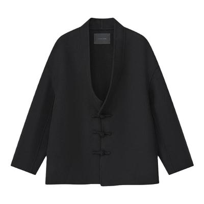 男士休闲新中式双面羊绒短款大衣