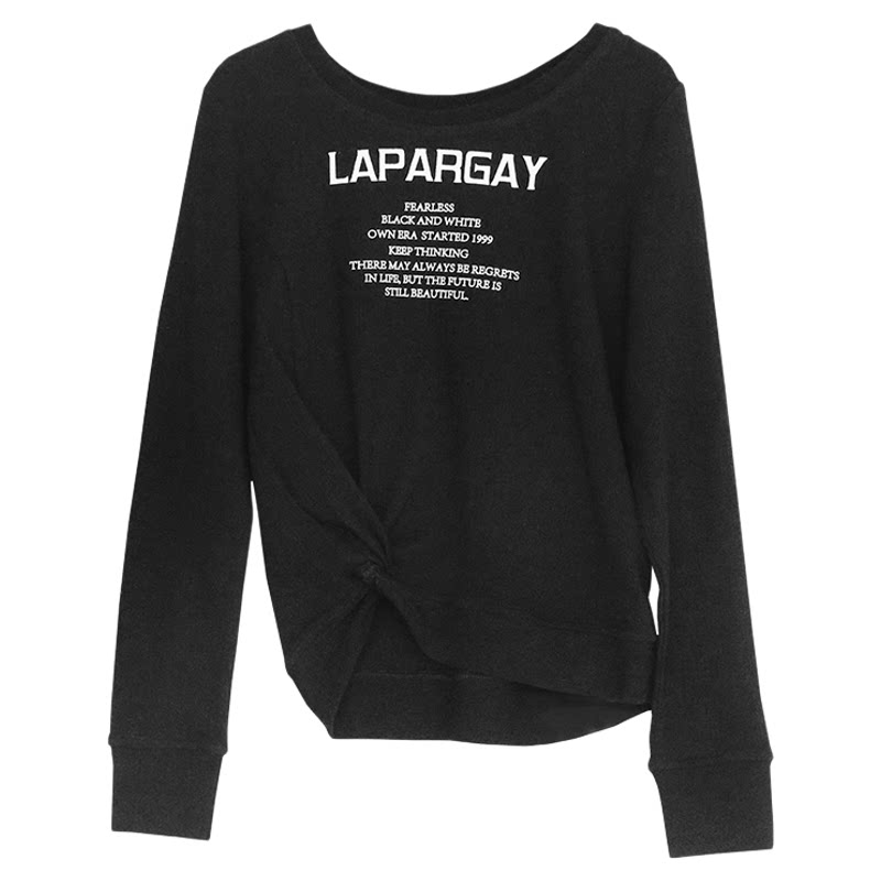 长袖短款修身针织衫Lapargay