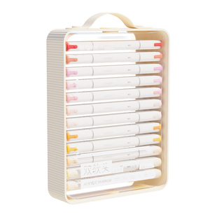 晨光双头翻转软头直液式丙烯马克笔定制刻字学生美术专用儿童不透色可叠色绘画套装可水洗幼儿园涂鸦画笔礼物