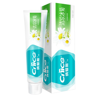 纳爱斯清凉菊花120g牙膏冰菊口气清新清洁口腔家庭实惠【T】