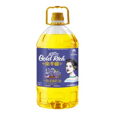 金丰盛一级纯亚麻籽油5L桶装家用