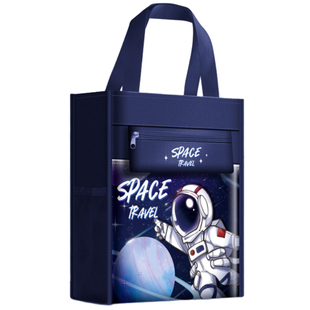 补习袋手提袋拎书袋小学生用补习班补课包儿童课外书袋男女孩大容量帆布包作业试卷文件收纳袋学习书包美术袋