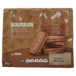 现货英国Tesco/Asda M&S Bourbon Creams曲奇巧克力夹心饼干薄脆