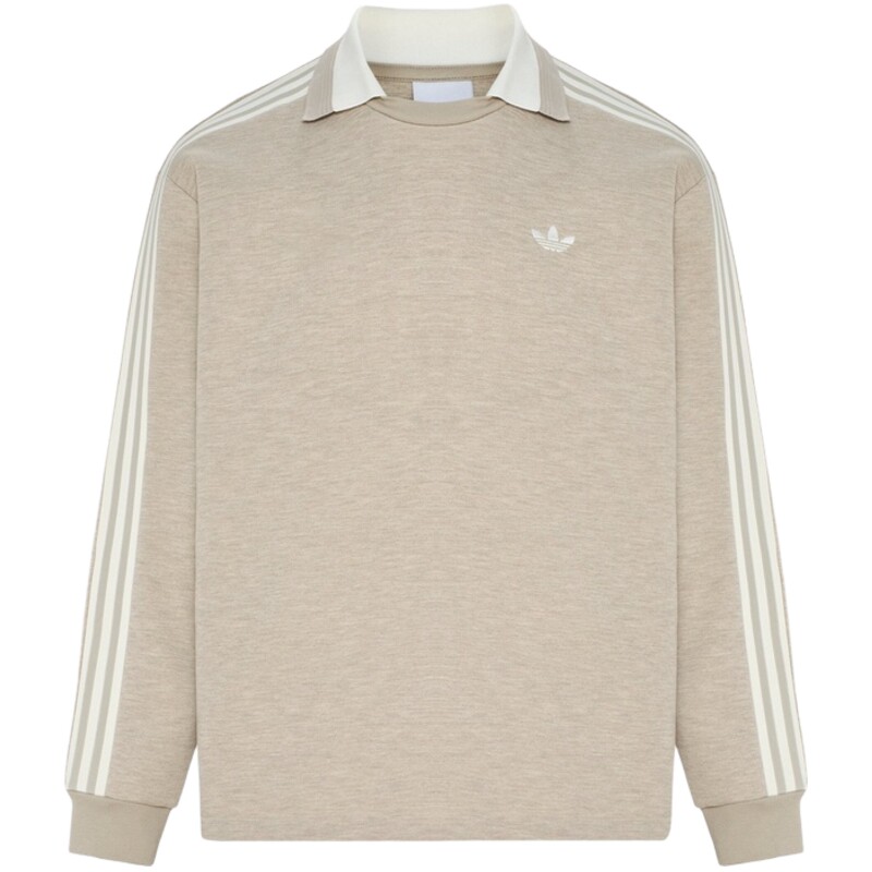 adidas阿迪达斯三叶草男子橄榄球风运动长袖POLO衫KZ0490