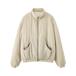 ORGANIC EMOTION双面穿羽绒服防泼水针织茧形加厚落肩羽绒外套OE