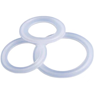 卫生级卡箍垫片不锈钢快装垫片卡盘硅胶密封圈硅胶垫端口接头垫片