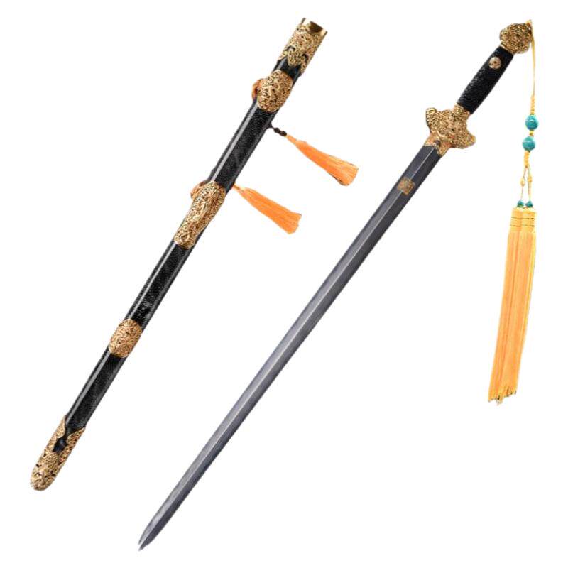 尊武文化鱼皮鎏金乾清花纹钢刀剑