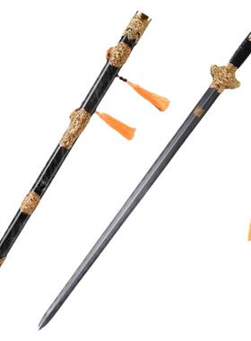 尊武文化鱼皮鎏金乾清花纹钢刀剑