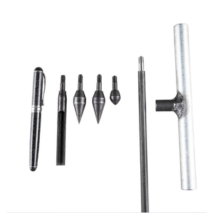 洛阳铲取土器探针套装探杆开槽头考古工具锰钢取样扎杆人工打孔针