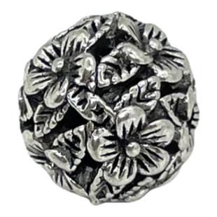 水晶diy配饰品合金电镀高保色做旧复古风花球隔珠大珠子跑环配件