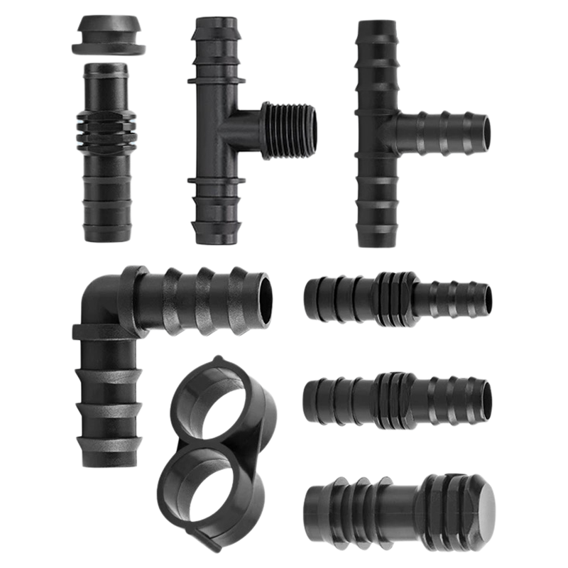 pe管滴灌配件大全16/20/25/农用倒插六分三通接头直接弯头滴灌管