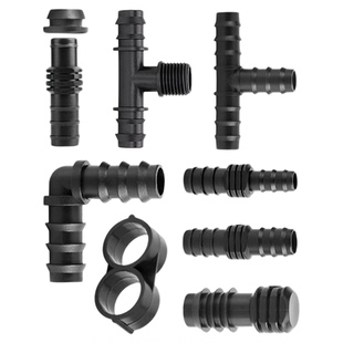 pe管滴灌配件大全16/20/25/农用倒插六分三通接头直接弯头滴灌管