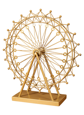 复古铁艺摩天轮旋转摆件手工diy