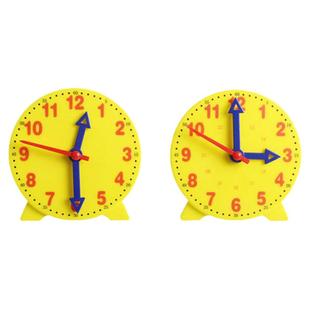 钟表模型小学教具 一二年级小学生学习认识时间12/24小时三针联动数学时钟教具钟面学具儿童学时钟原理教学用