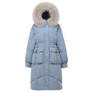 胖仙女莹莹大码女装冬季胖mm韩连帽保暖宽松收腰显瘦大毛领羽绒服