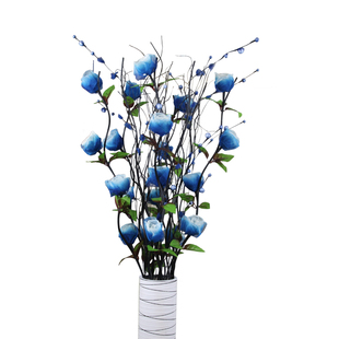 叶脉干花客厅落地花假花摆件玫瑰花干花花束干枝新房室内装饰花艺